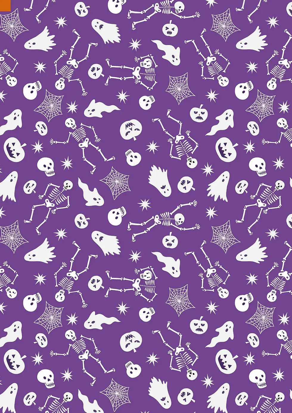 Lewis and Irene - Witchy Woods - Spooky Friends Purple - Glow in the Dark A885B | On The Bias Designs