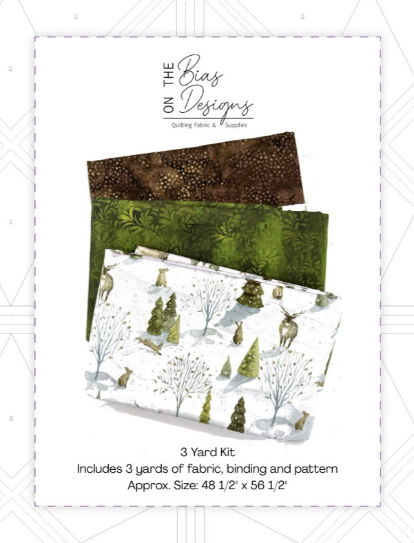Santa Tree Farm Lap Quilt Kit| On The Bias Designs