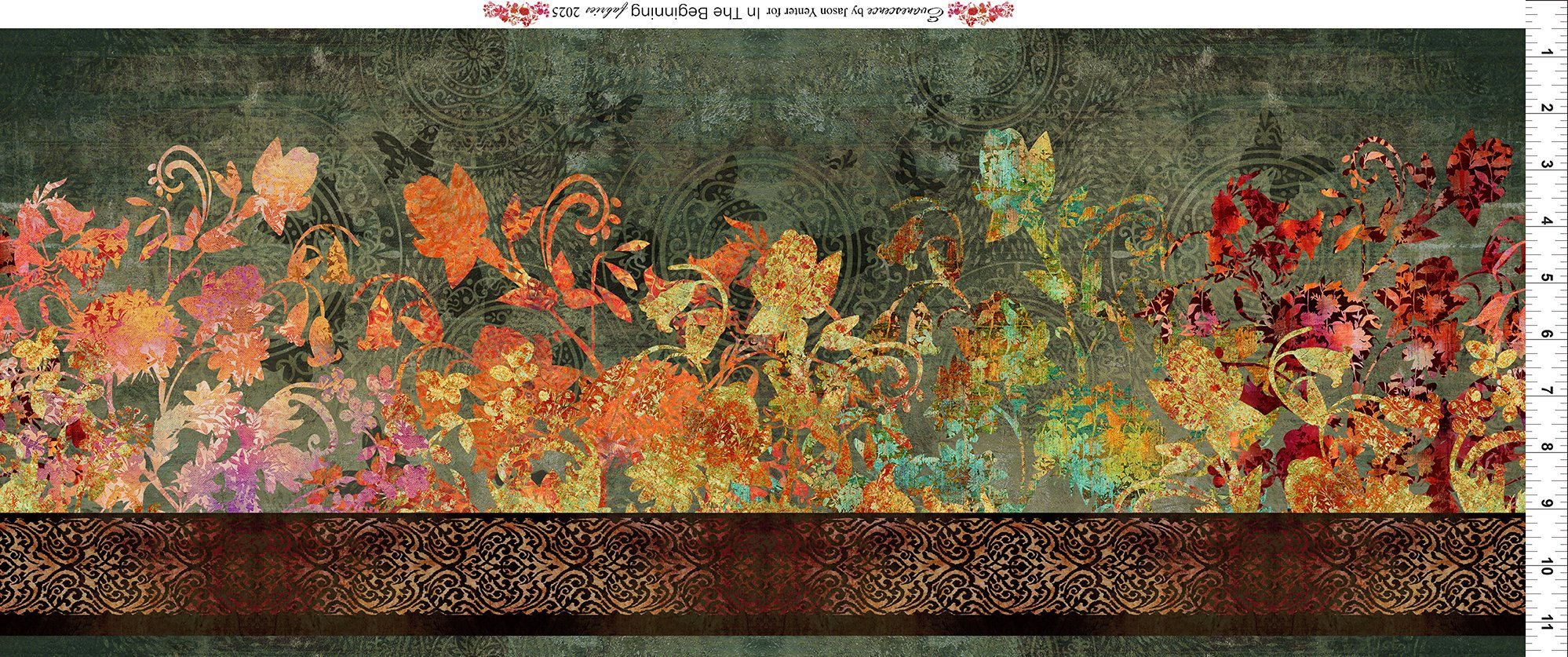 In The Beginning Fabrics - Evanescence - Border Spice 1EV1 | On The Bias Designs