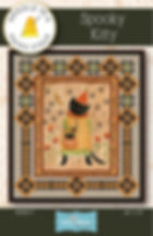 Needle in a Hayes Stack - Spooky Kitty Panel Quilt Pattern (front) | On The Bias Designs
