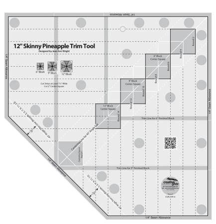 Creative Grids 12in Skinny Pineapple Trim Tool | OntheBiasDesigns