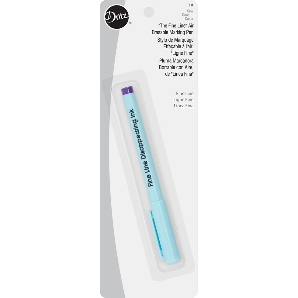 Fine Line Air Erasable Marking Pen - Purple | On The Bias Designs