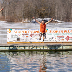 Sloper Plungers Brave Icy Pond to Support Young Campers