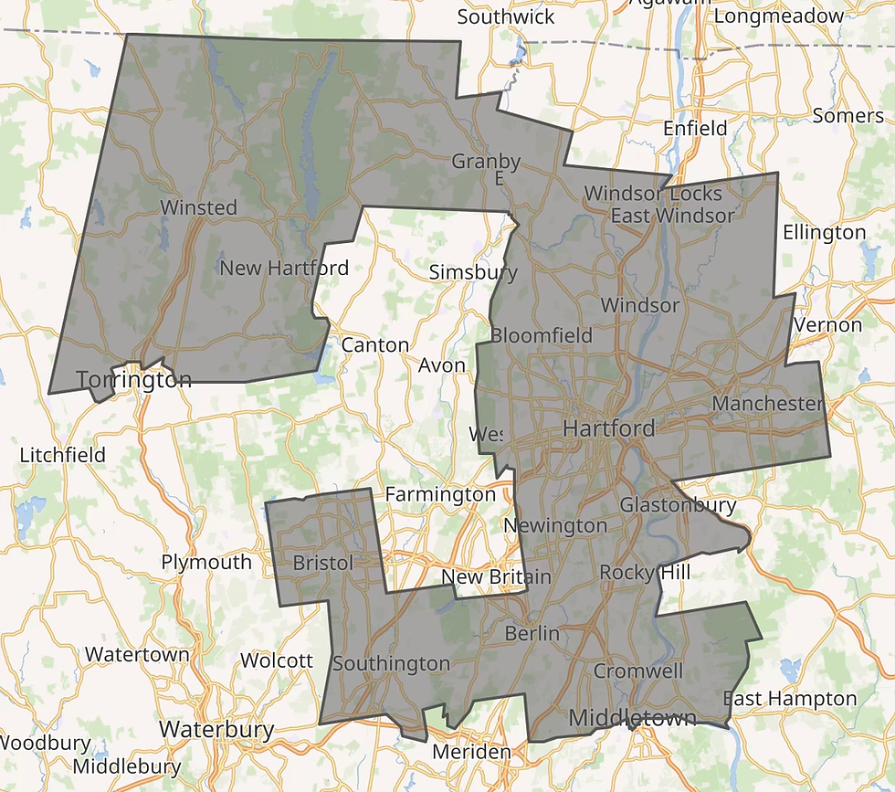 Map of the 1st Congressional District