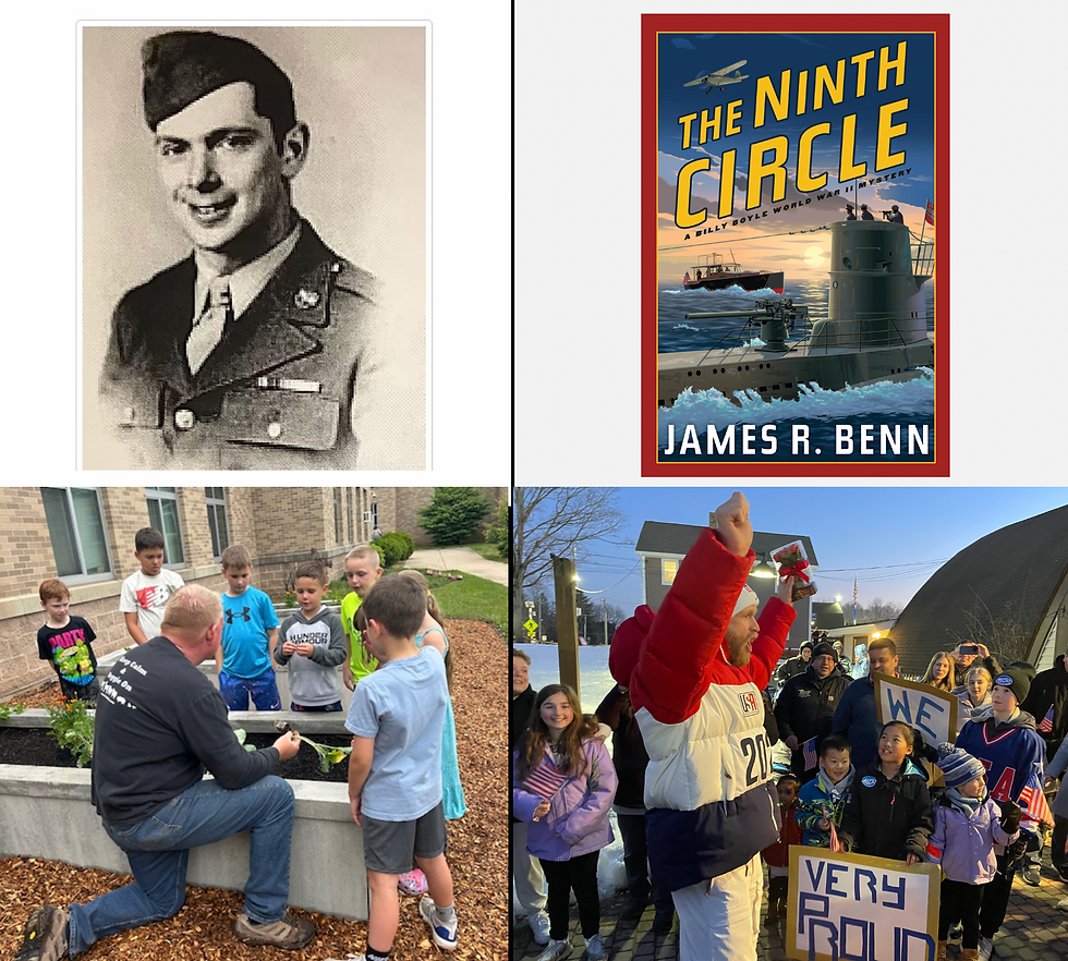 Airman Donald Dorman, book by author James Benn, farmer Mark Ramsay, Olympian Austin Florian
