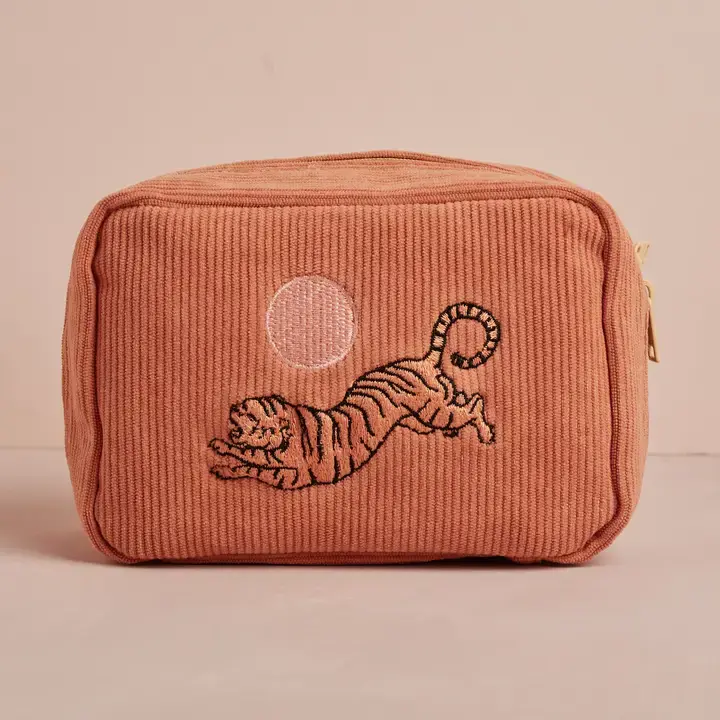 Corduroy Makeup Bag in Dusty Pink