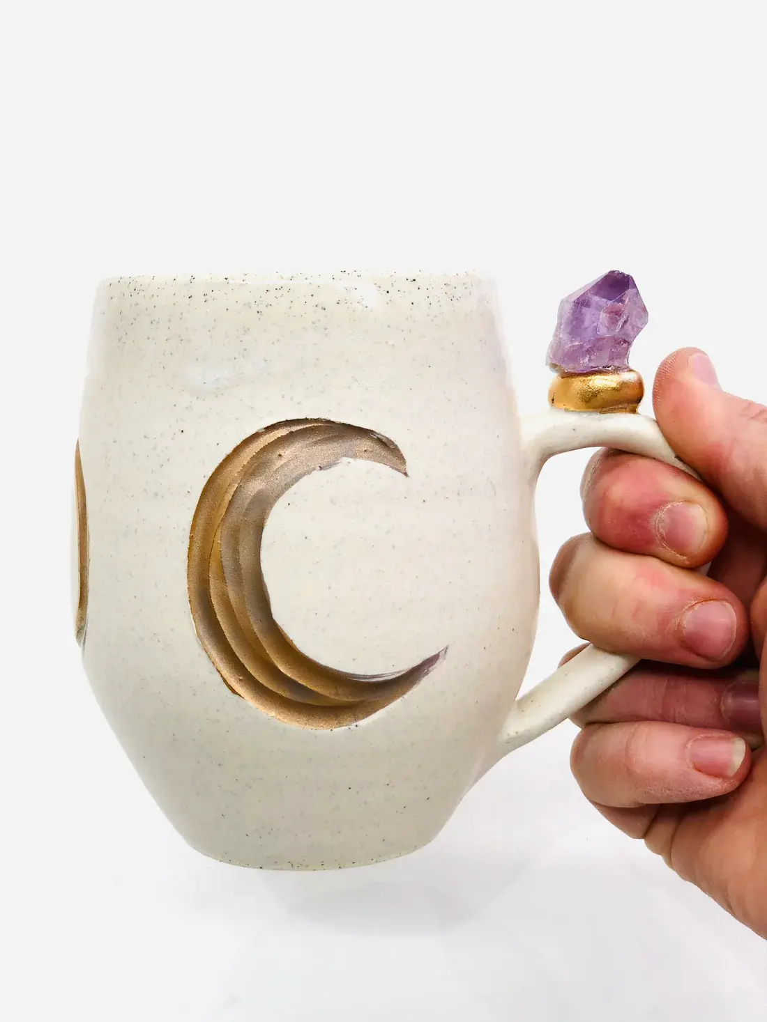 Amethyst Point Crystal Mug