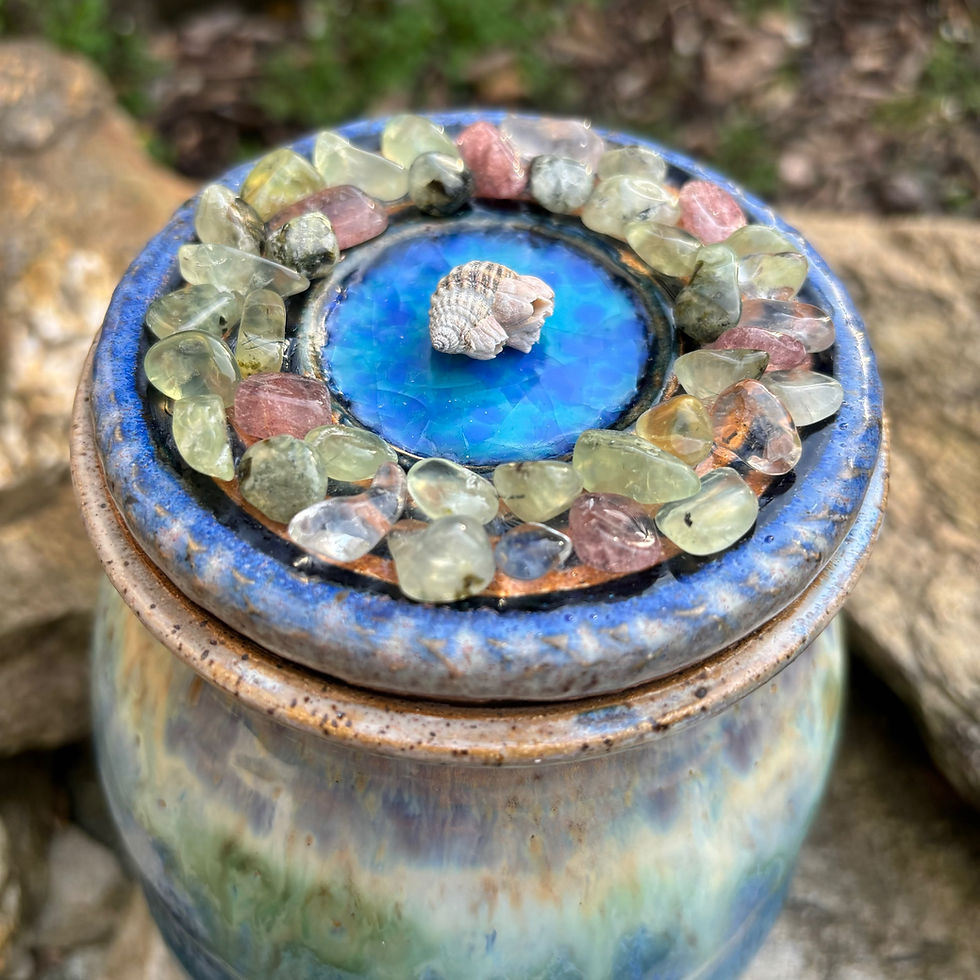 Thumbnail: Lidded Jar - Crystal Waters