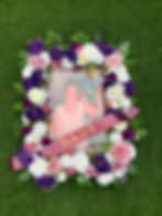 Photo frame floral tribute