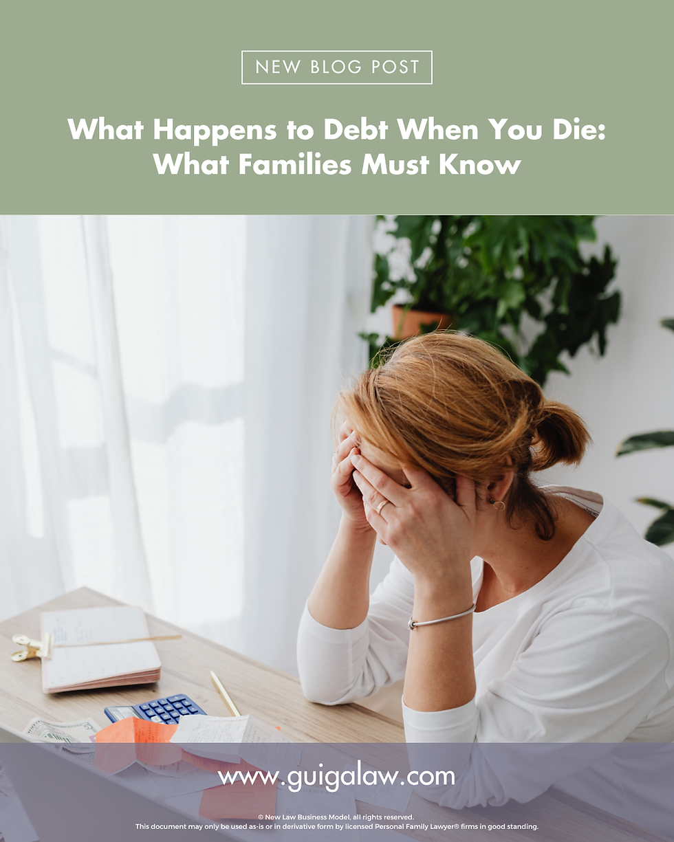 What Happens to Debt When You Die: What Families Must Know