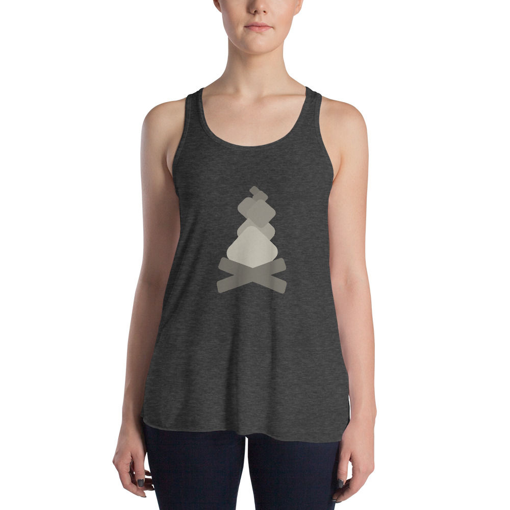 Women's Campfire "Loading" Symbol Flowy Racerback Tank