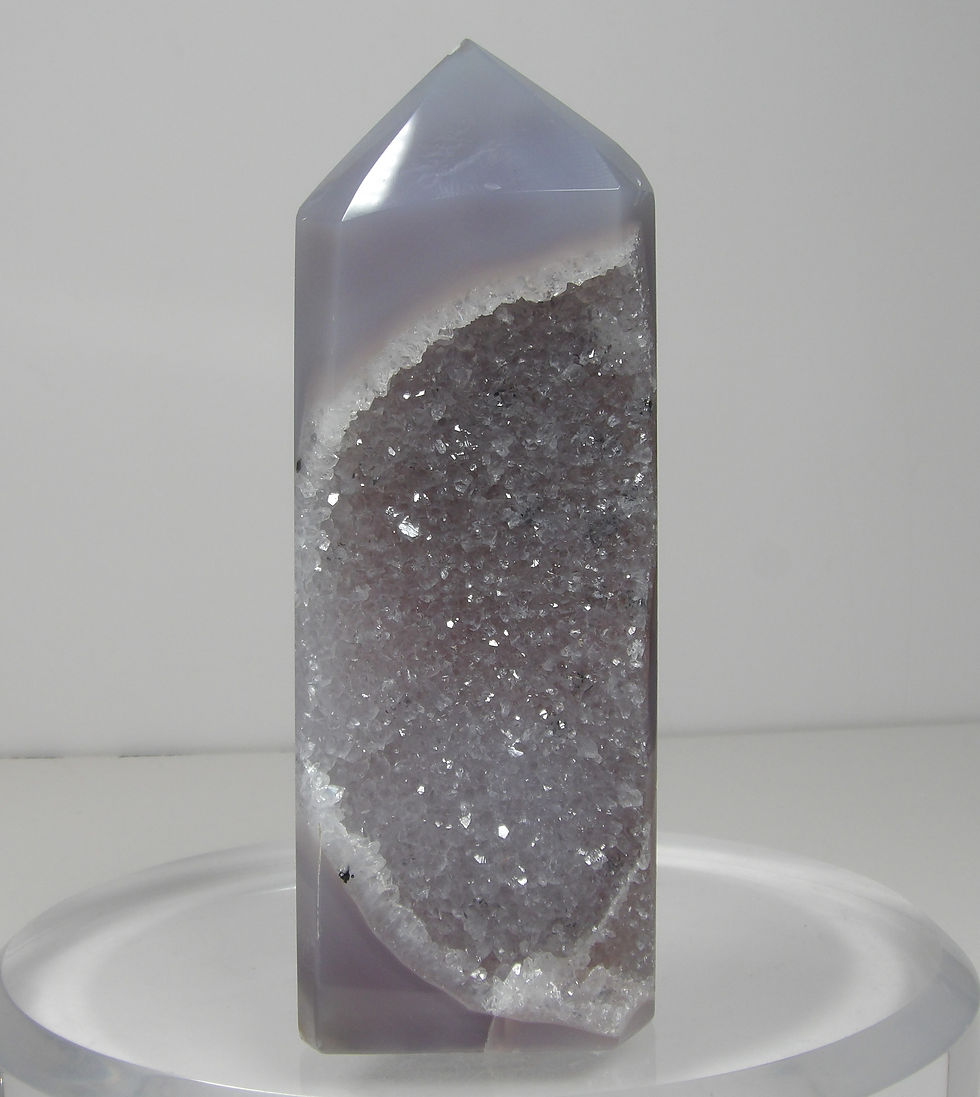 Thumbnail: Purple Druzy/Chalcedony Tower