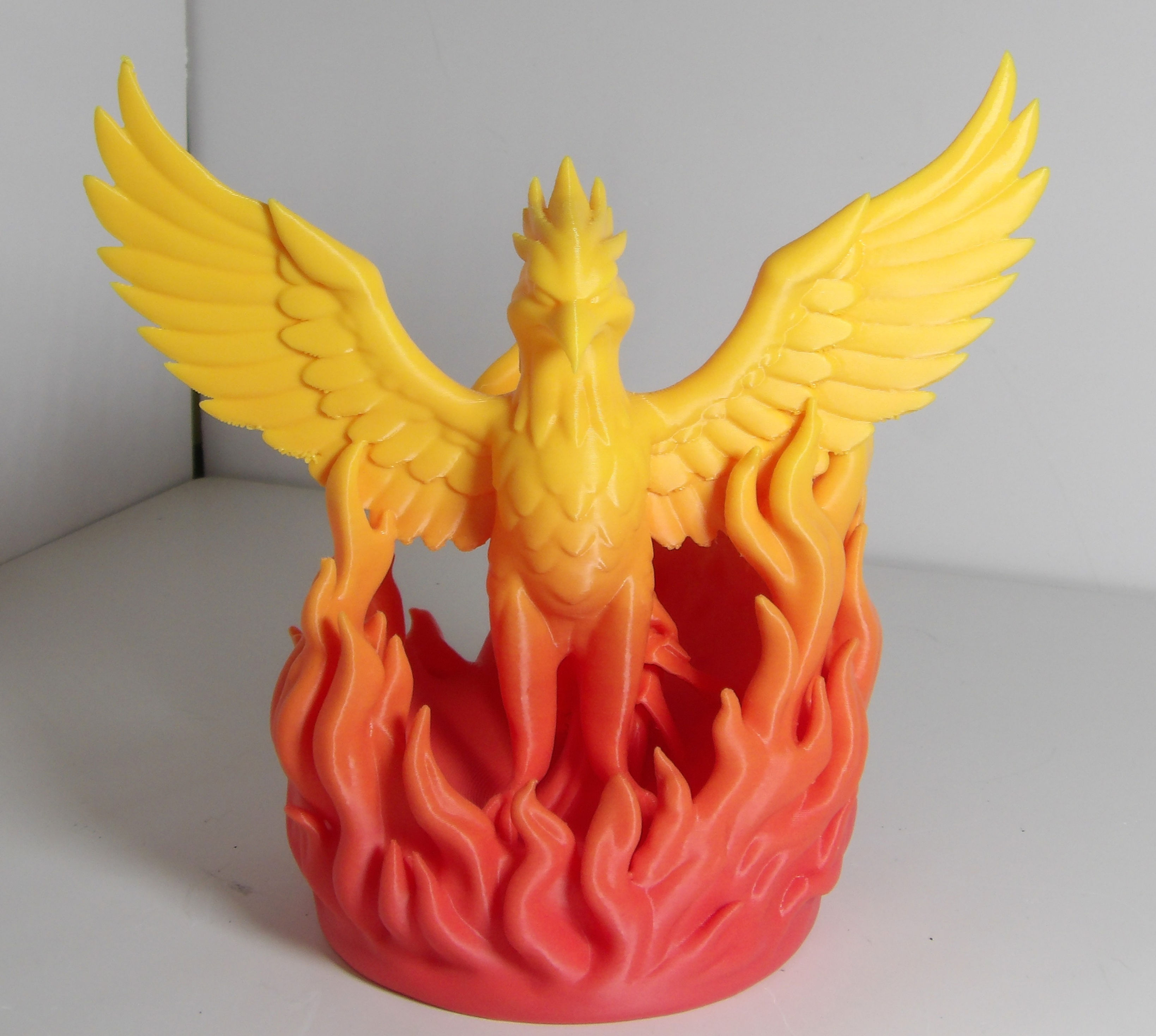 3D Printed Bird in Fire
