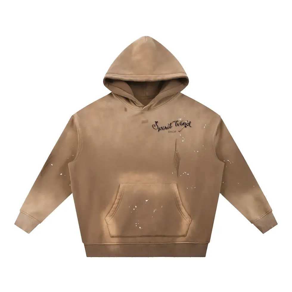 Vintage hoodie tan front