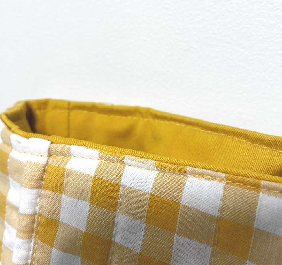 Miniature : Grand cabas vichy jaune