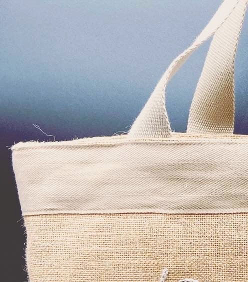 Miniature : Tote bag personnalisable bande de couleur sergé