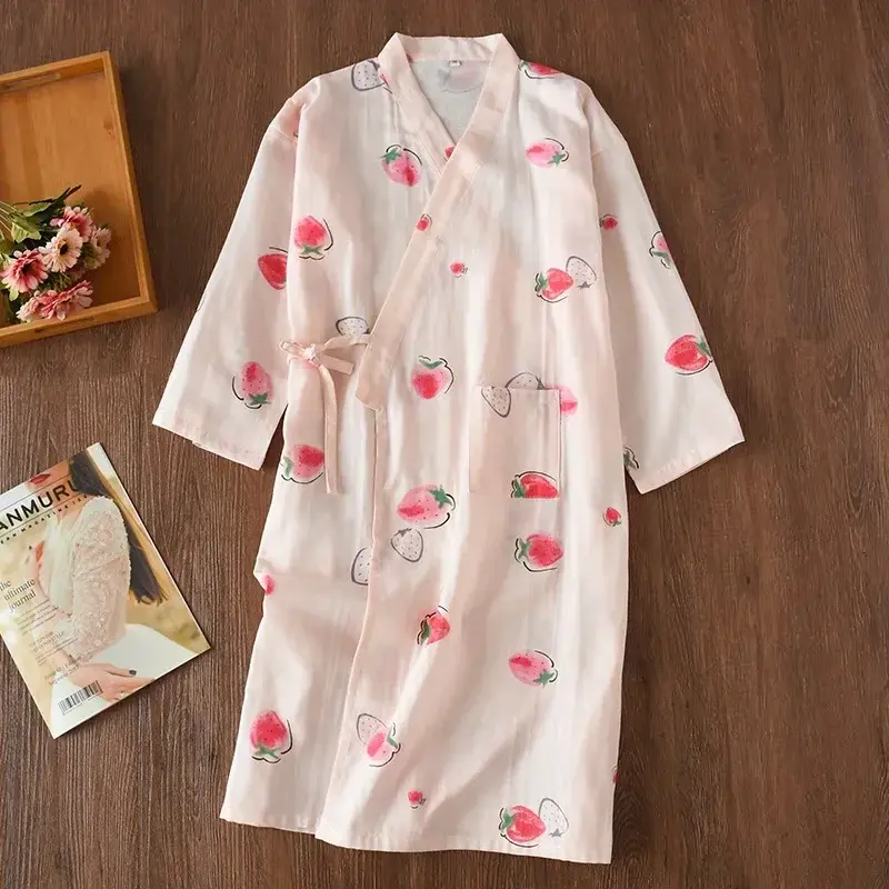Thumbnail: 100% Cotton Gauze Nightgown for Ladies