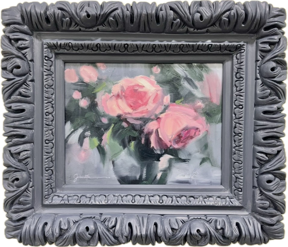 Thumbnail: Blushing Ladies, 11”x 14” oil on panel