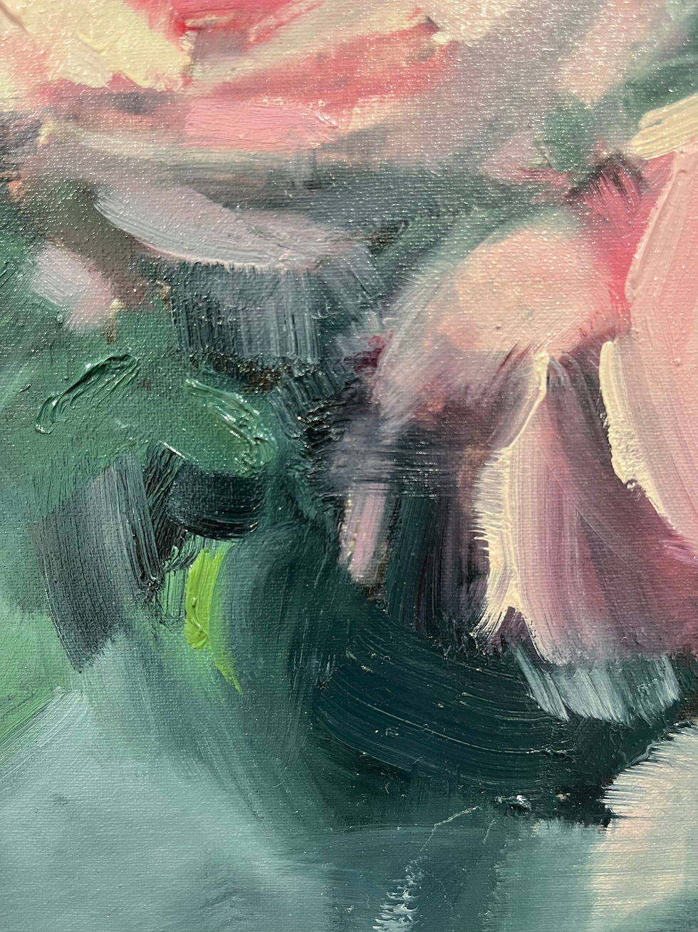 Thumbnail: Blushing Ladies, 11”x 14” oil on panel