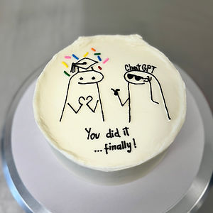 Line Art Cake