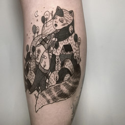 Tatuaje blackwork realizado en Valencia