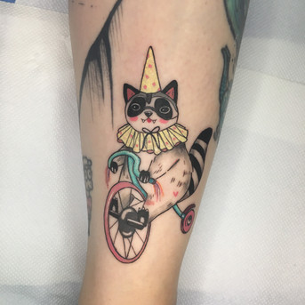 Tatuaje ilustrativo a color realizado en Valencia