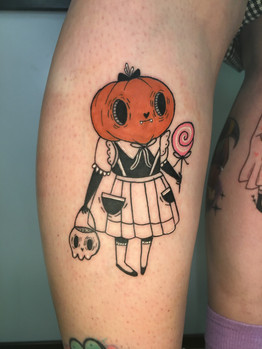 Tatuaje ilustrativo a color realizado en Valencia