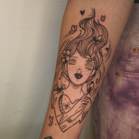 Ilustrativo / blackwork tattoo, Morning Glory Tattoo Valencia