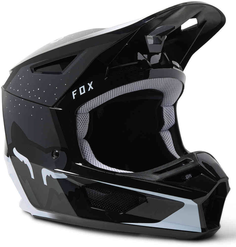 Miniature : Casque Cross Injecté FOX V2 Vizen vue de profil Noir