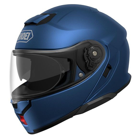 Miniature : Casque Modulable Fibre Premium SHOEI Neotec 3 Bleu de profil fermé