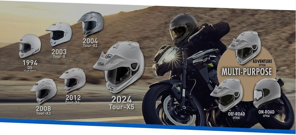 Toute la gamme de ARAI des Tour X