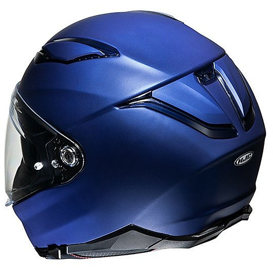 Miniature : CASQUE HJC F70 Uni Bleu Métal Satiné vue de dos