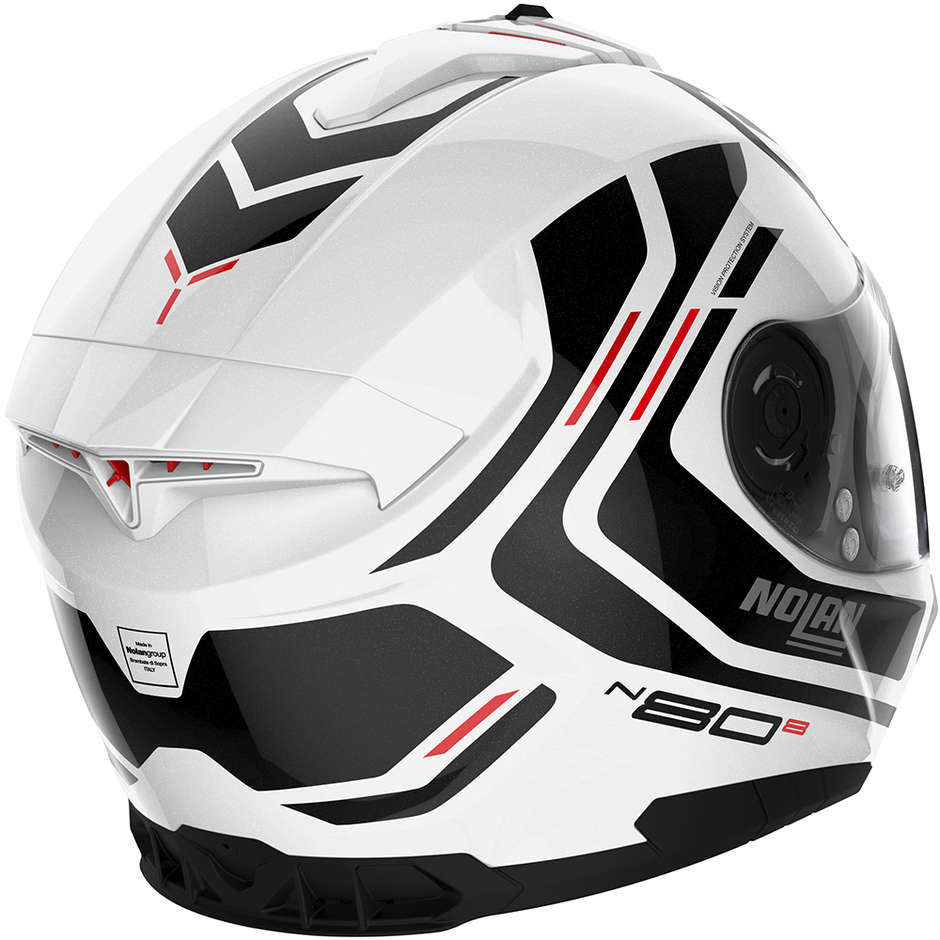 Miniature : Casque Intégral NOLAN N 80.8  Classic N Com vue de dos Blanc Métal