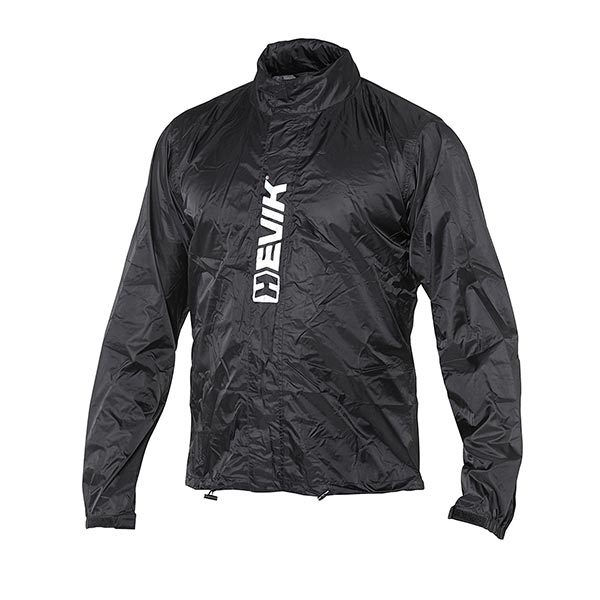 Image de dos d'une veste de pluie noir de la marque HEVIK