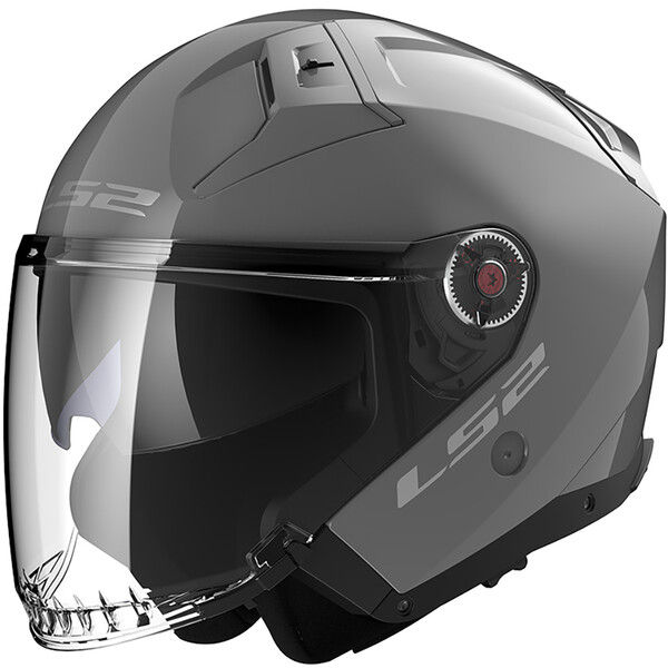 Miniature : Casque Jet LS2 Infinity II Gris Nardo vue de profil