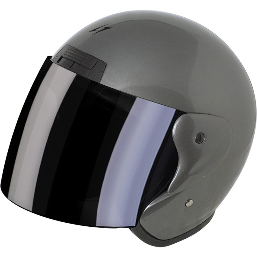 Miniature : Casque Jet STORMER Sun Gris Brillant vue de profil