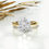 Thumbnail: Yellow & White Gold Flower Shape Cluster Diamond Ring
