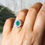 Thumbnail: Oval Emerald & Diamond Cluster Ring