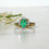 Thumbnail: Oval Cut Emerald & Diamond Ring