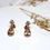 Thumbnail: Pear Cut Morganite & Diamond Rose Gold Drop Earrings