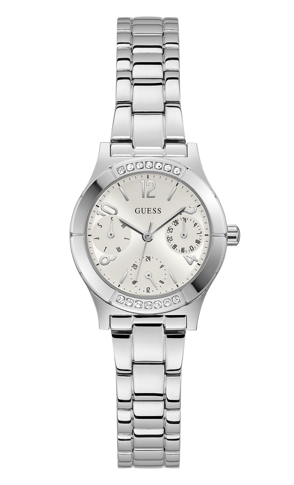 Guess Piper Ladies Steel Crystal Bezel Watch