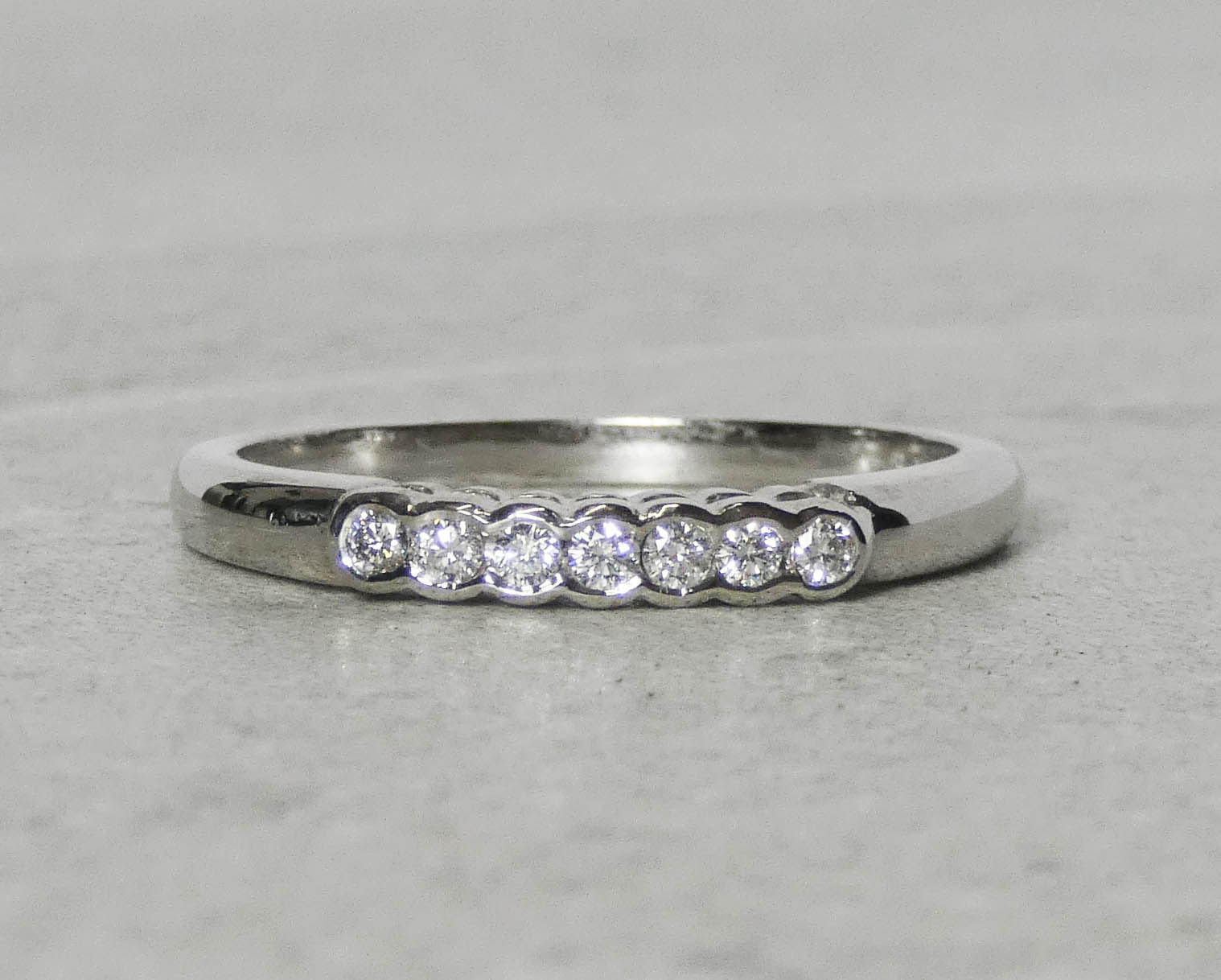 White Gold Brilliant Cut Channel Set Diamond Band