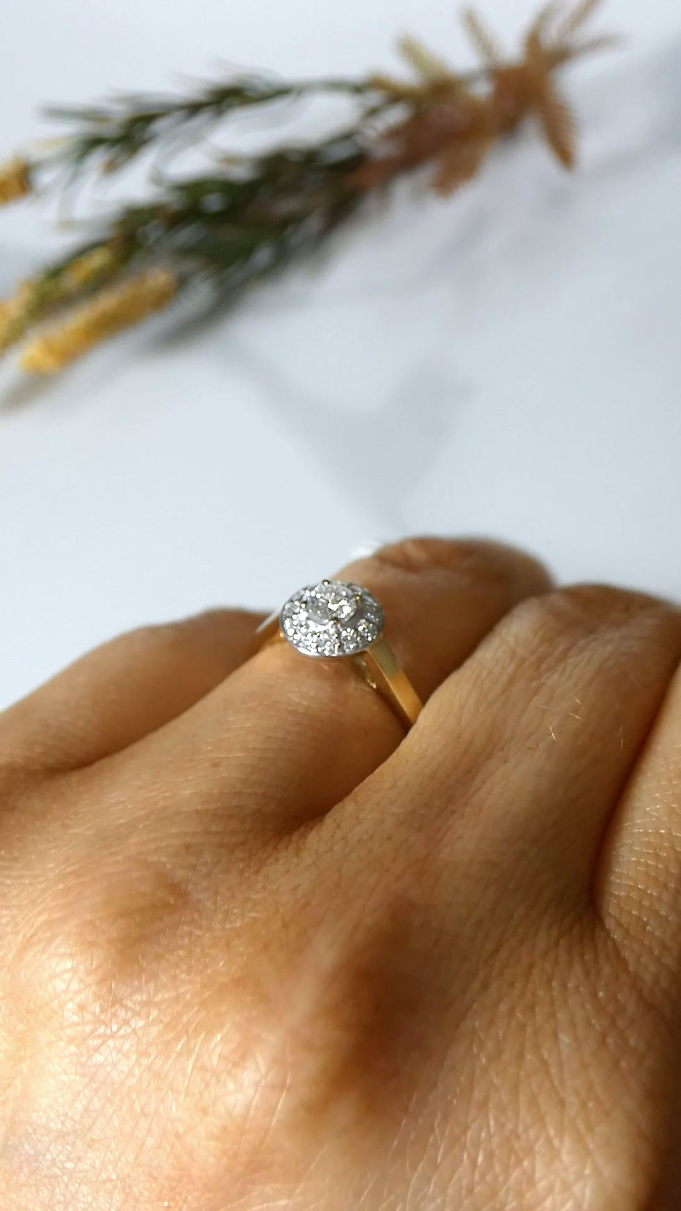 Thumbnail: Halo Diamond Engagement Ring