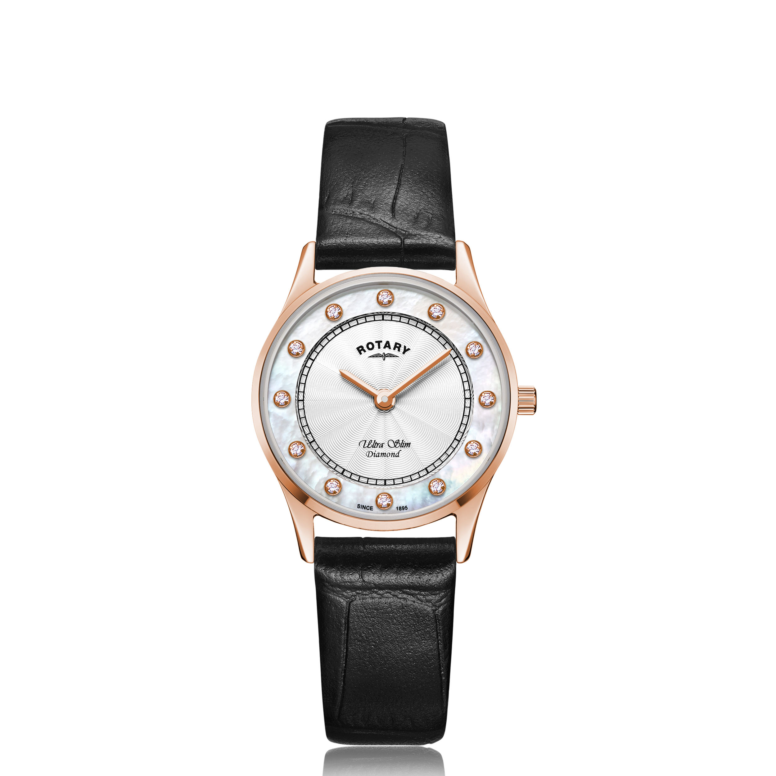ROTARY ULTRA SLIM DIAMOND SET LADIES WATCH