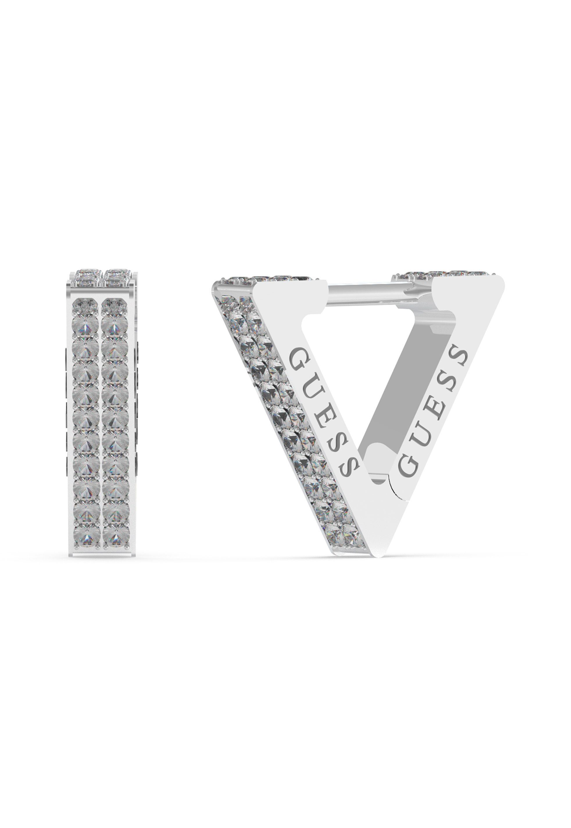 Guess Crazy Earrings Silver Tone