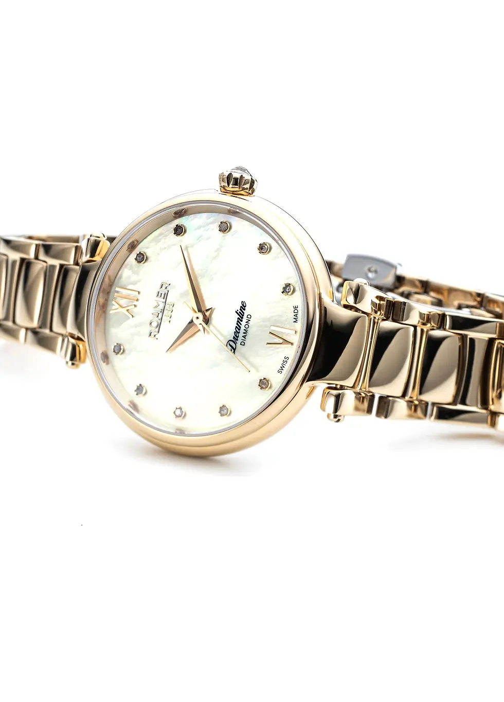 Thumbnail: Roamer Dreamline Diamond Gold Tone Ladies Watch