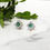 Thumbnail: Princess Cut Emerald & Diamond Stud Earrings