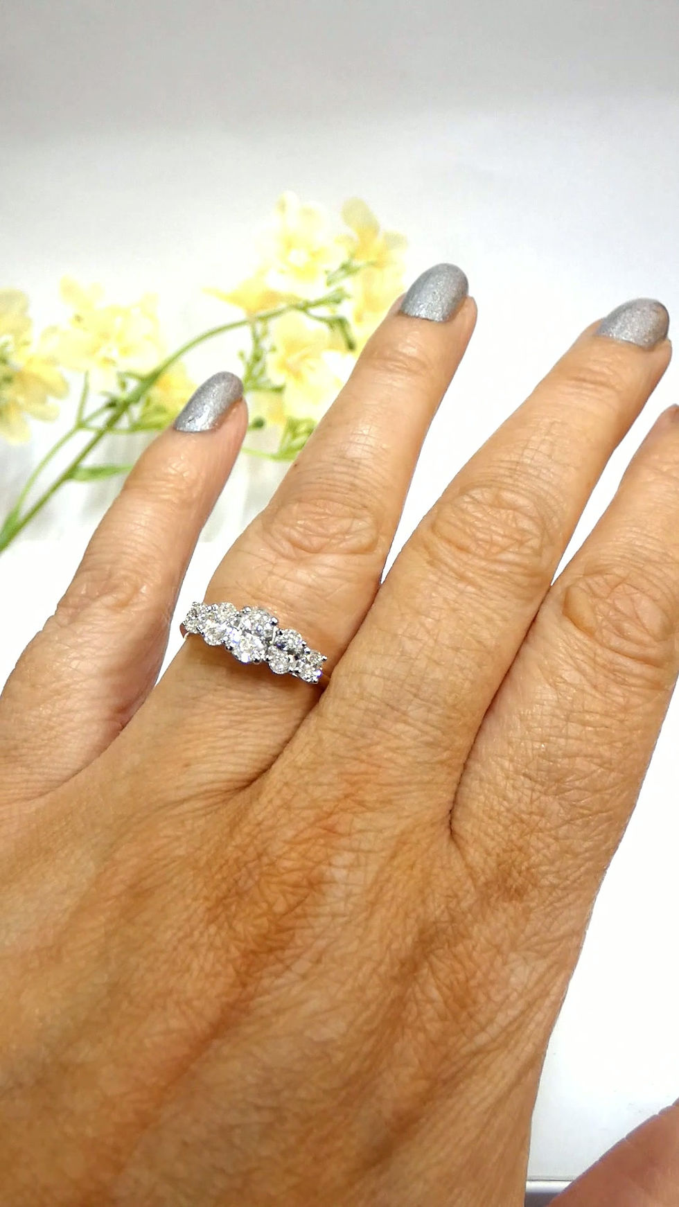 Thumbnail: 5 Stone Oval Cut Diamond Ring