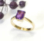 Thumbnail: Emerald Cut Amethyst Ring
