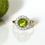 Thumbnail: Brilliant Cut Peridot & Diamond Cluster Ring
